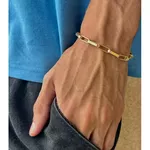 Pulseira De Ouro 18k Cartier Ovalada De 5,0mm Com 21cm