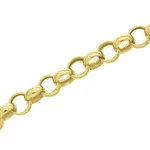 Pulseira De Ouro 18k Elo Português Com Fecho De Bolsa Grande 19cm