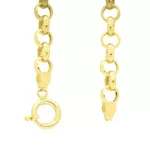 Pulseira De Ouro 18k Elo Português e Coração Com 19cm