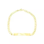 Pulseira De Ouro 18k Groumet De 5mm Com 21cm e Chapa