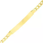 Pulseira De Ouro 18k Groumet De 5mm Com 21cm e Chapa