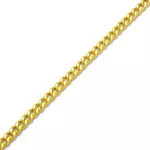 Pulseira De Ouro 18k Groumet De 7,5mm Com 21cm