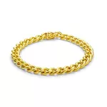 Pulseira De Ouro 18k Groumet De 7,5mm Com 21cm