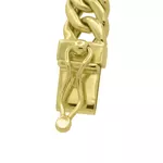 Pulseira De Ouro 18k Groumet Larga De 1 Centímetro Com 22cm