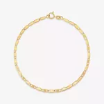 Pulseira De Ouro 18k Piastrine De 1,2mm Com 21cm