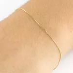 Pulseira De Ouro 18k Veneziana De 0,6mm Com 18cm