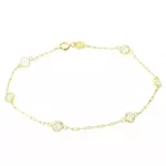 Pulseira Infantil De Ouro 18k Cartie Com Zircônias