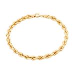 Pulseira De Ouro 18k Corda De 4,2mm Com 19cm