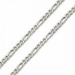 Corrente De Prata 925 Groumet 3x1 De 1,2mm Com 45cm