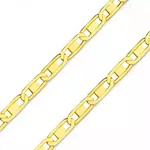 Corrente De Ouro 18k Piastrine De 2,3mm Com 50cm