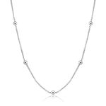 Corrente De Prata 925 Veneziana Com Bolinhas De 2,5mm Com 40cm