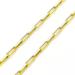 Corrente De Ouro 18k Cartie Ovalada De 3,3mm Com 60cm
