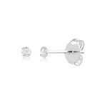 Brinco De Prata 925 Com Pedra De Zircônia De 2,0mm
