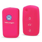 Capa Silicone Protetora Canivete Chave 3B VW Rosa
