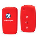 Capa Silicone Protetora Canivete Chave 3B VW Vermelha