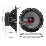 Kit 2 Vias Audiophonic Club Kc6.3 160w Rms 6,5”Pol High End Alto Falante Componente Duas Vias Alta Definição Audio Hd 