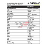 Kit 2 Vias Audiophonic Sensation Ks6.2 130wrms + Altofalante Coaxial Cs650.V2 Sensation 110wrms Combo 240wrms High End Kit Alto Falante Componente Duas Vias Alta Definição Audio Hd
