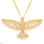 Corrente De Ouro 18k Veneziana Dupla De 45cm Com Pingente Espírito Santo