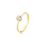 Anel em Ouro 18k com Zircônia 