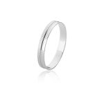 Aliança Diamantada em Ouro Branco 18K