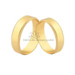 Alianças Com Chanfro Em Ouro 18k