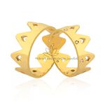 Aliança de Coroa em Ouro 18K 