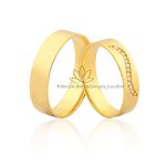 Aliança em Ouro 18K com Diamantes 
