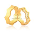 Aliança Em Ouro 18k Para Noivado Com Diamantes