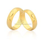 Aliança em Ouro 18k Personalizada com Peixinhos 