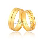 Linda Aliança Em Ouro 18k Com Diamantes
