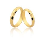 Alianças Sextavada em Ouro 18k 