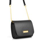 Bolsa preta feminina de ombro