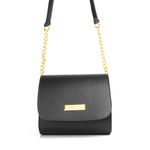 Bolsa preta feminina de ombro