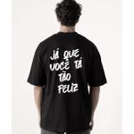 Camisa Oversized Aqui é Corinthians Preta