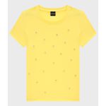 T-Shirt Com Aplique Strass- ENFIM Amarelo