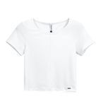 Blusa Cropped Canelado Marialicia Branca