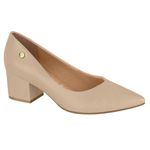 Sapato Scarpin Vizzano Salto Bloco Nude