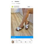 Tamanco Feminino Moleca Flatform Tratorado off whitte