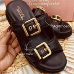  Chinelo Modare Flatform Comfort Duas Tiras Feminino Preto