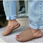 Sandalia Modare Feminina Calce Fácil Ortopédica Ultra Conforto Nude