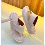 Chinelo Feminino Vizzano Flatform Tiras Largas Off-whitte