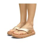 Sandalia Vizzano Tratorada Casual Flat Dourada