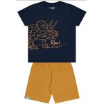 Conjunto Camiseta e Bermuda Masculina Infantil Kamylus