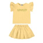 Conjunto Infantil Menina Lovely Blusa E Saia Malwee Kids