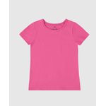 Blusa Infantil Menina Decote Redondo Em Algodão Malwee Kids Rosa 