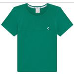 Camiseta Menino Manga Curta Em Algodão - Carinhoso Verde