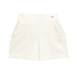 Short Feminino Em Moletom Marialícia Off-Whitte