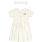 VESTIDO MALHA CANELADA OFF-WHITHE