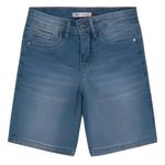 Conjunto Infantil Camisa Polo Manga Curta Bermuda Jeans Vermelho