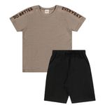 Conjunto Infantil Camiseta e Bermuda Moletinho Elian 